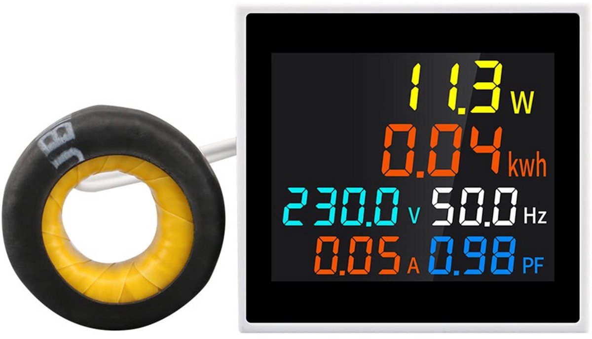 Digitale Multimeter Voltmeter Amperemeter - AC Spanning, Stroom, Watt, kWh Meter met LCD HD Display