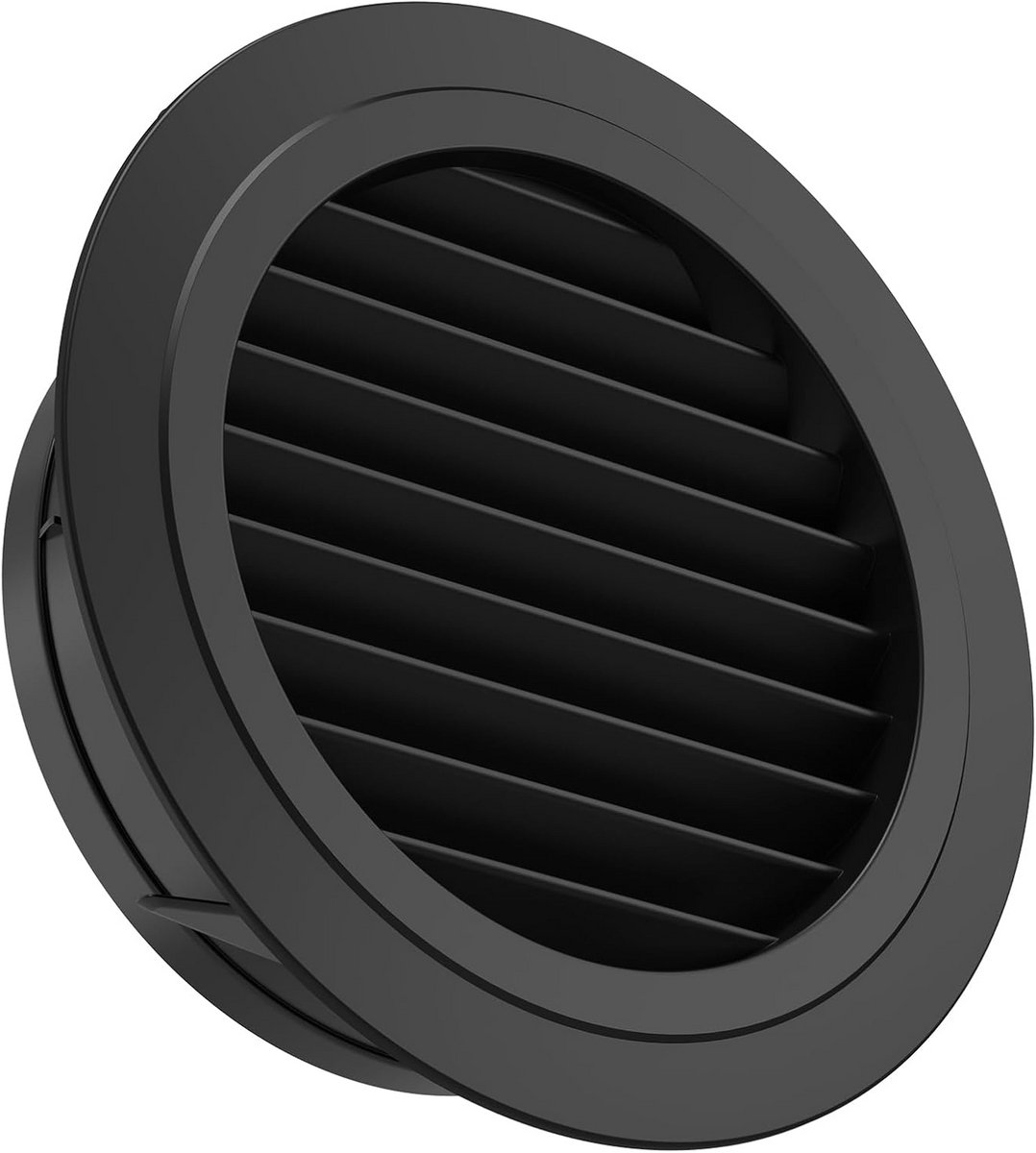 Ronde Ventilatie Rooster met Insectenhor - Luchtrooster Zwart voor Binnen en Buiten
