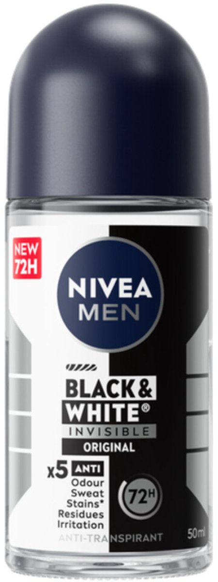 Nivea Men Deodorant Roller Invisible for Black & White 50 ml