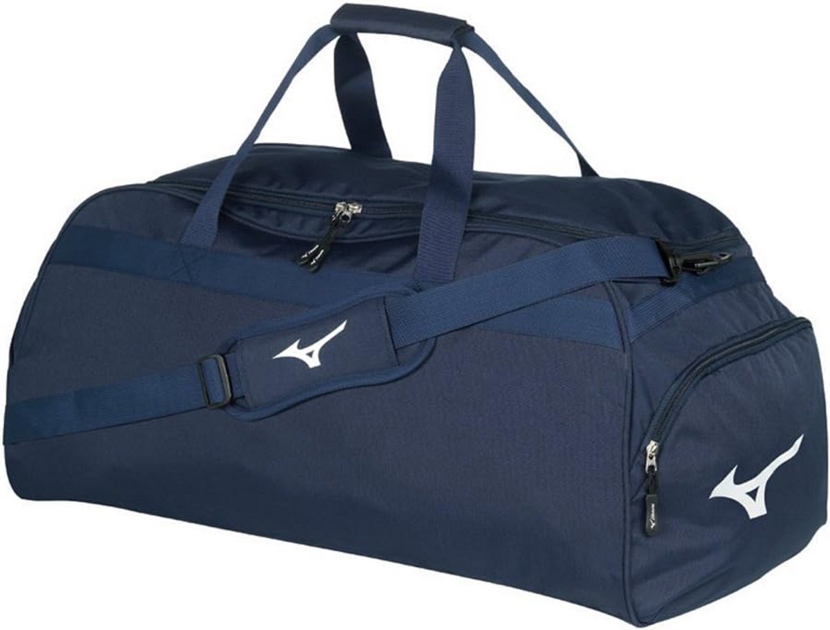 Grote Rugtas Sporttas met Schoenenvak - Navy Blauw/Wit