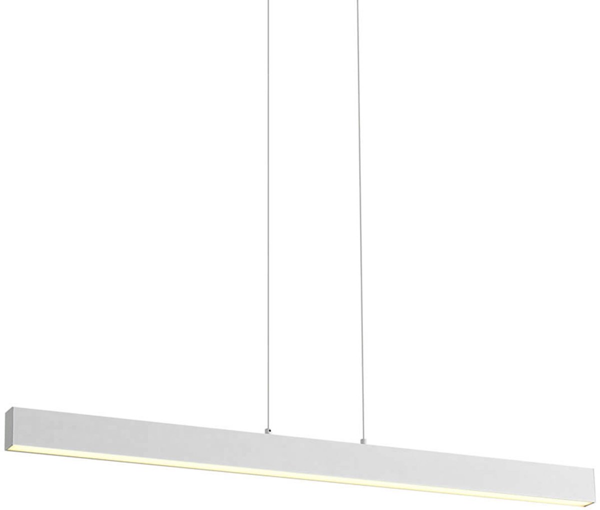 QAZQA Professional keane - Moderne Dimbare LED Hanglamp met Dimmer voor boven de eettafel | in eetkamer - 1 lichts - L 121 cm - Wit - Woonkamer