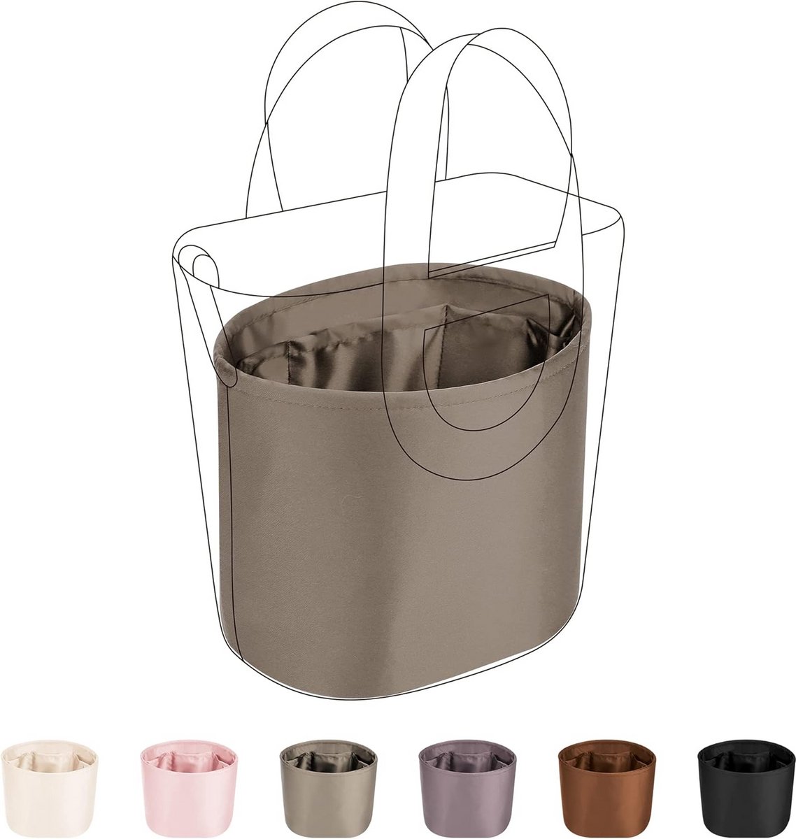 Luxe Zijden Tas Organizer Inlegger voor Handtassen - Behoud Vorm