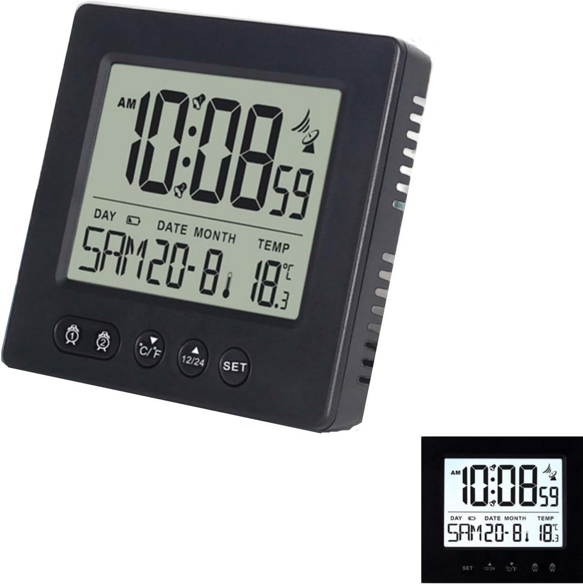 Digitale Wekker met Radio, Snooze en Automatische Tijdinstelling