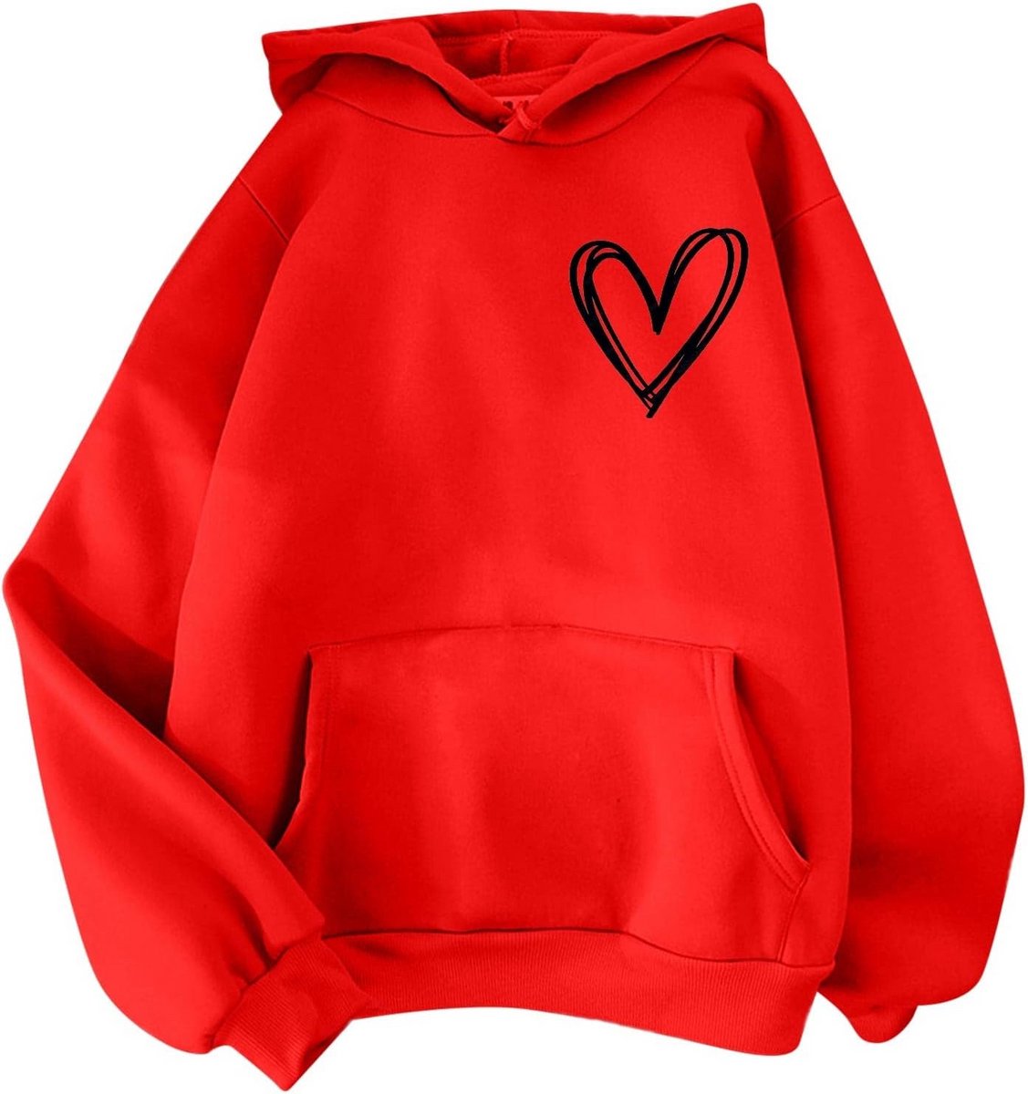 Oversized Hoodie voor Tienermeisjes - Warme Katoenen Sweater met Capuchon - Lange Mouwen Streetwear
