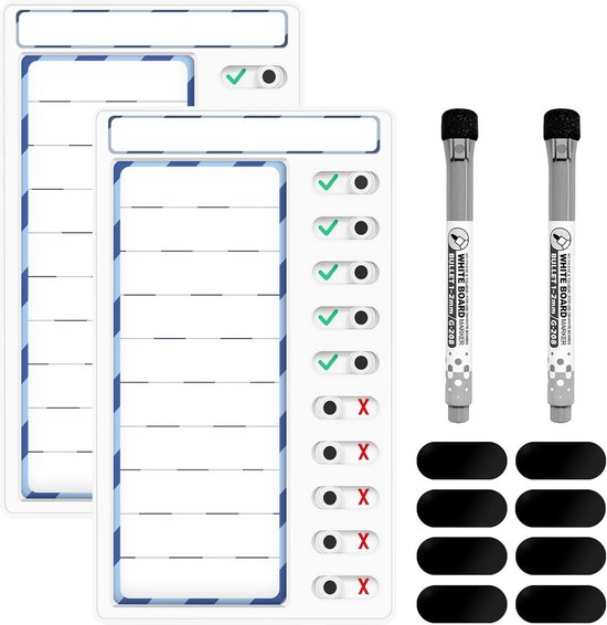 4 Pack To Do Lijst Board Kids Dagelijks Te Doen Checklist Board Met Slider To Do