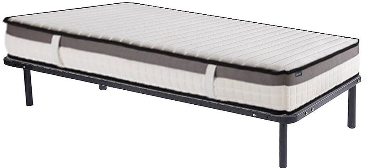 Vente-unique Lattenbodem + matras 90 x 200 cm schuim met vormgeheugen dikte 19 cm - ORTHOMEMORY II van YSMÉE