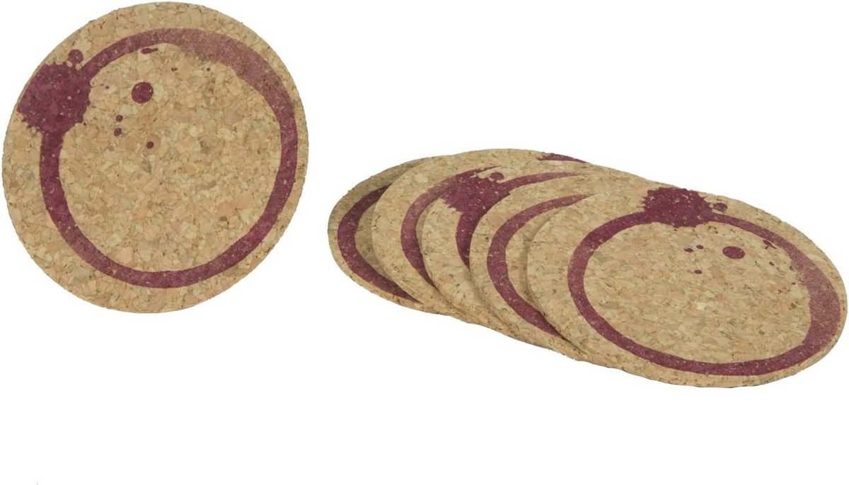 Ronde kurken onderzetters - Set van 6