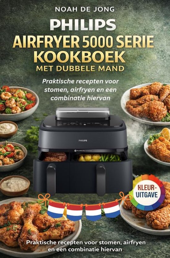 PHILIPS AIRFRYER 5000 SERIE KOOKBOEK MET DUBBELE MAND - cover