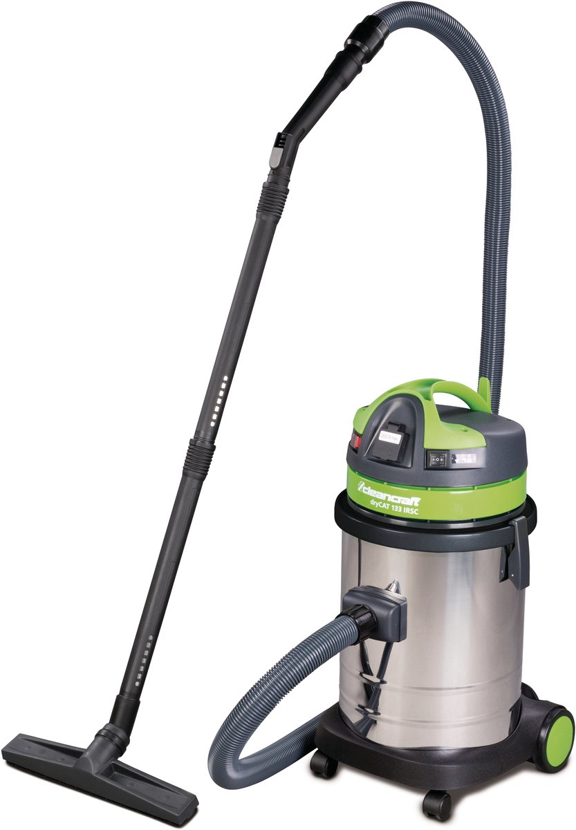 Droogzuiger met halfautomatisch filtersysteem - stof en vaste deeltjes - 33 liter roestvrij stalen tank - 1 motor 1 kW 230 V Cleancraft DRYCAT 133 IRSC
