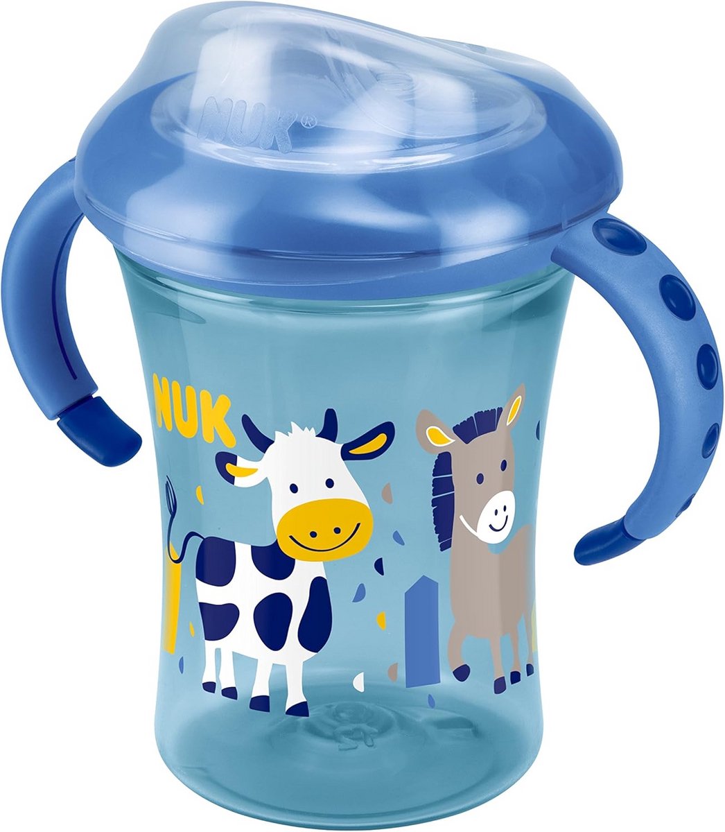Lekvrije Starter Cup met Siliconen Tuit - Blauw - Geschikt voor baby's vanaf 6 maanden - 230 ml