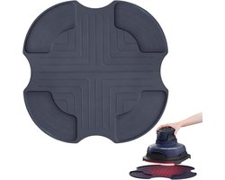 Hittebestendige siliconenmat voor Air Fryer, compatibel met Ninja Crispi 4-in-1, anti-slip onderlegger 26,5 x 26,5 cm, BPA-vrije accessoires voor airfryer, keukenbescherming, vaatwasmachinebestendig