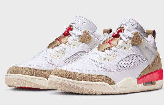 Jordan - Spizike Low - Chaussures de sport - Hommes - Blanc/Marron/Rouge - Taille 41