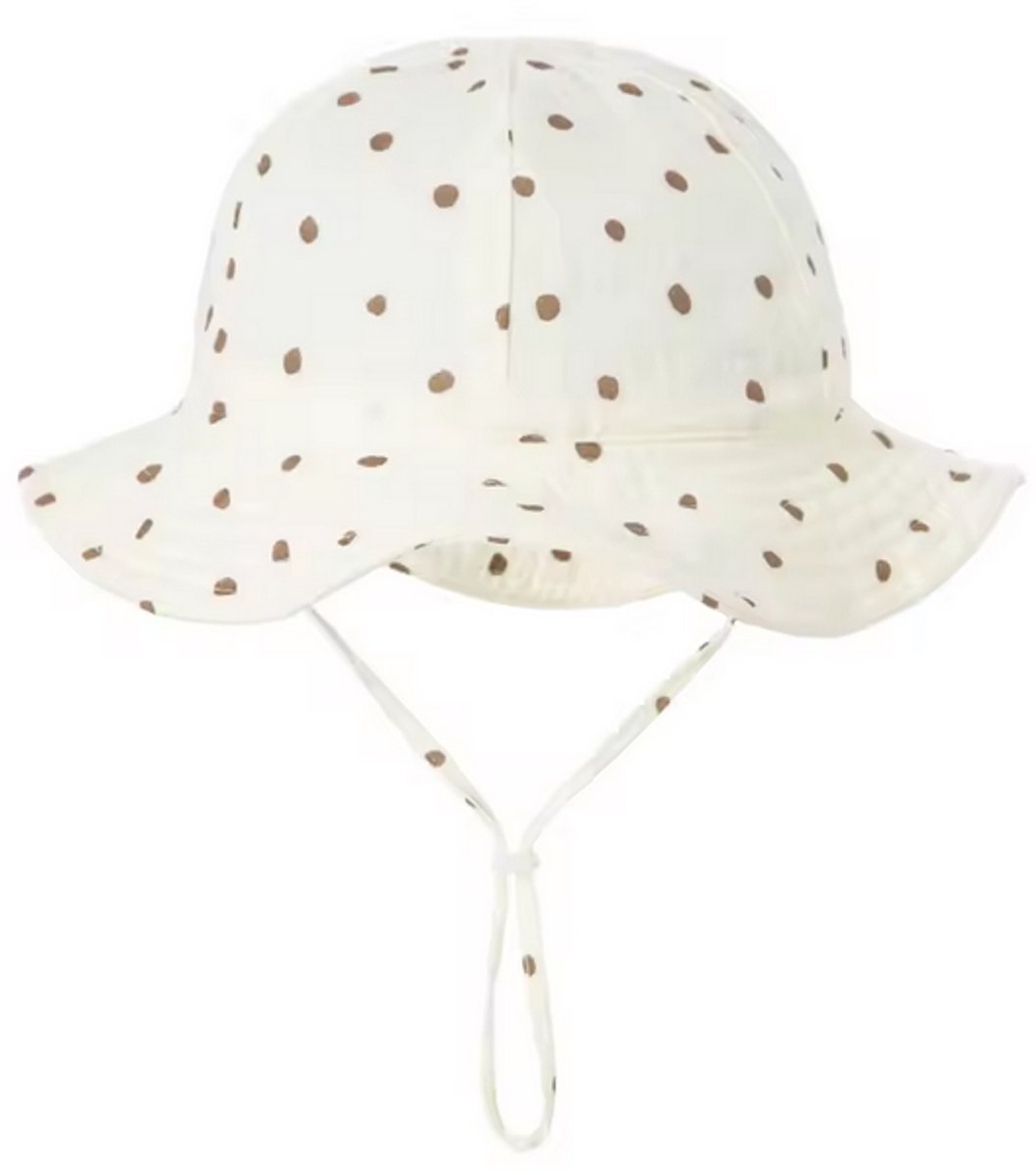 ZOETTT Hydrofiele Baby Zonnehoedje - Stippen - voor 3-12 maanden - Strandhoedje - Zomer Accessoire