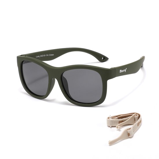 Maesy Baby Zonnebril Luca - 1 t/m 3 jaar - Elastiek - Flexibel - UV400 Bescherming - Zonnebril Kind - Groen