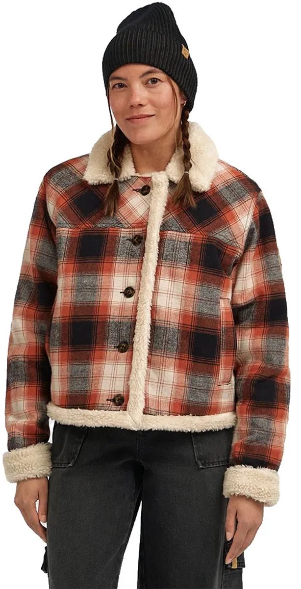 O´neill O´riginals Fleece Lined Jas Veelkleurig S Vrouw Bonfire Check