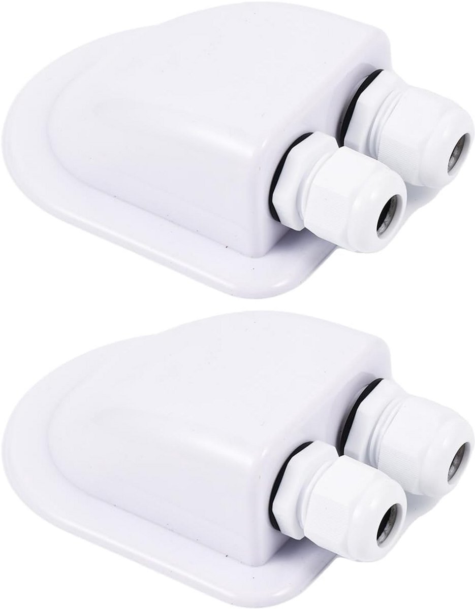 2 Stuks Zonnepaneel Dakdoorvoer IP68 Waterdicht - Kabeldoos voor Caravan, Camper en Schip