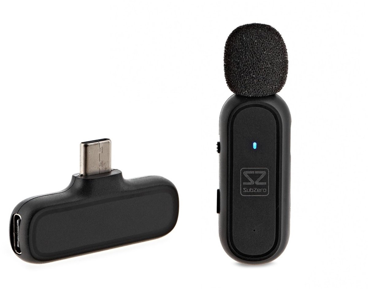 SubZero Draadloze Lavalier Mic met USB-C en Lightning aansluitingen