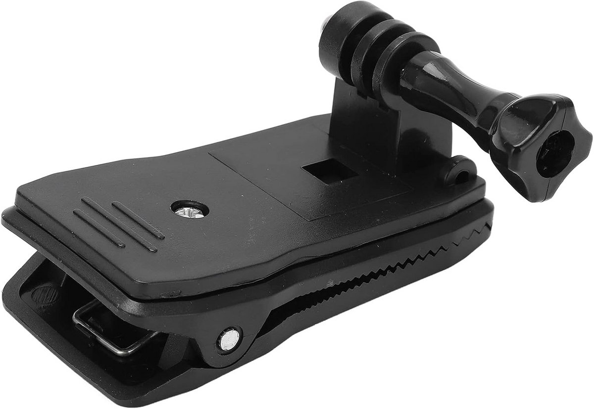 Schouderband Mount voor Actiecamera met 360 Graden Roterende Basis en J-Haak Gesp