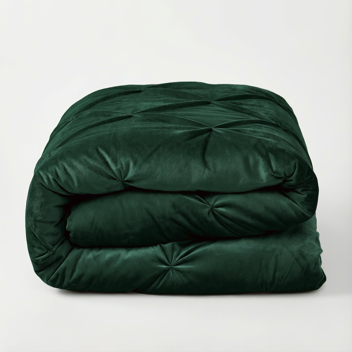 Sleeptime 2 in 1 Velvet Pintuck Dekbed zonder Overtrek - 240 x 200 cm - Groen