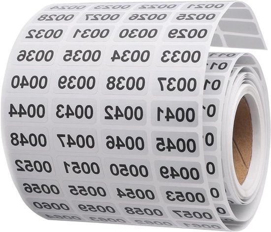 Nummerstickers 1-50 – 10 Vellen, Zelfklevend En Waterdicht Voor Ordening En Markering