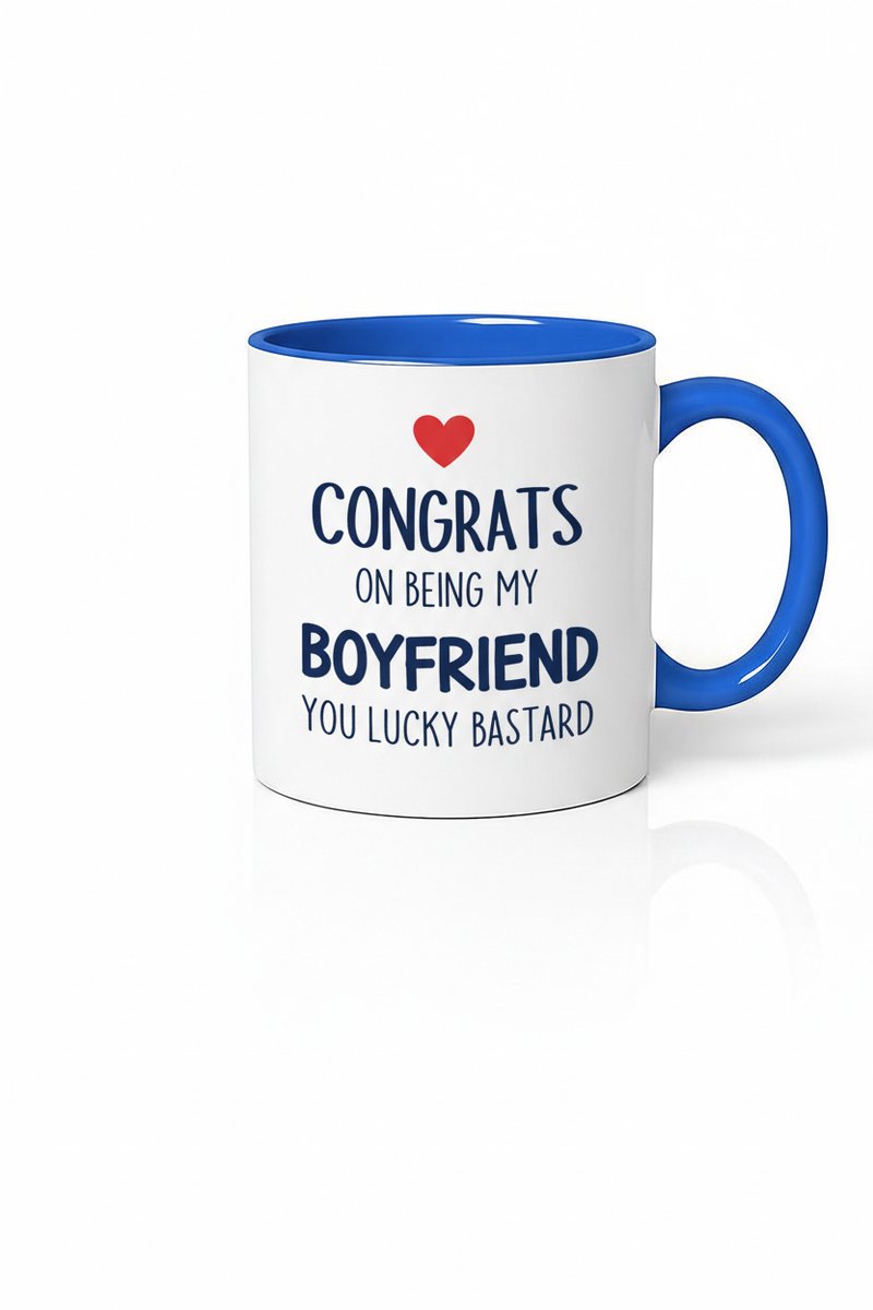 Mok voor Vriend: 'Congrats op het zijn van Mijn Vriend, You Lucky Bastard' - Grappig Cadeau