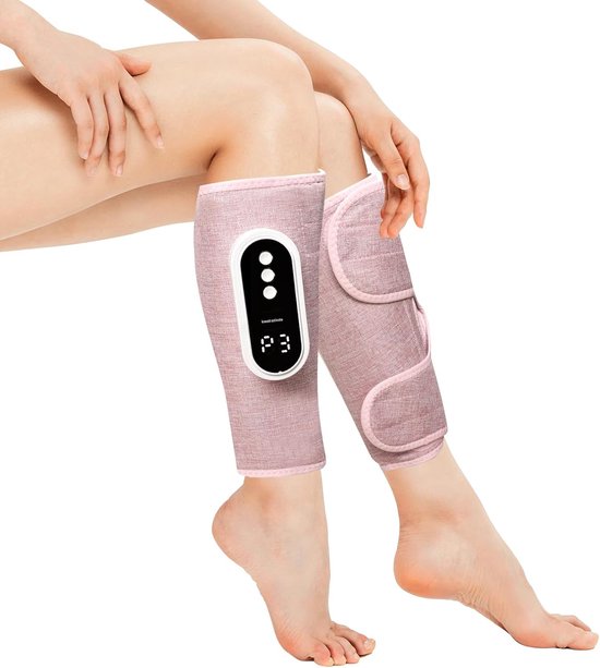 Beenmassage apparaat - Draadloos Beenmassageapparaat - Elektrisch Kuitmassageapparaat met Airbag - Oplaadbaar - Spierontspanning & Bloedcirculatie - Voor Thuisgebruik - Rose - Enkele verpakking