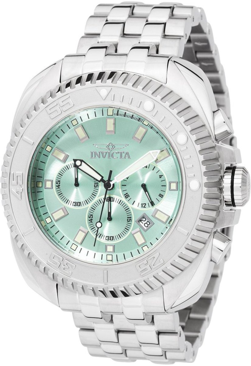 Invicta Coalition Forces 49786 Heren Horloge - Waterdicht - Analoog - Quartz Uurwerk - Roestvrij Staal met blauwe Wijzerplaat - 50mm