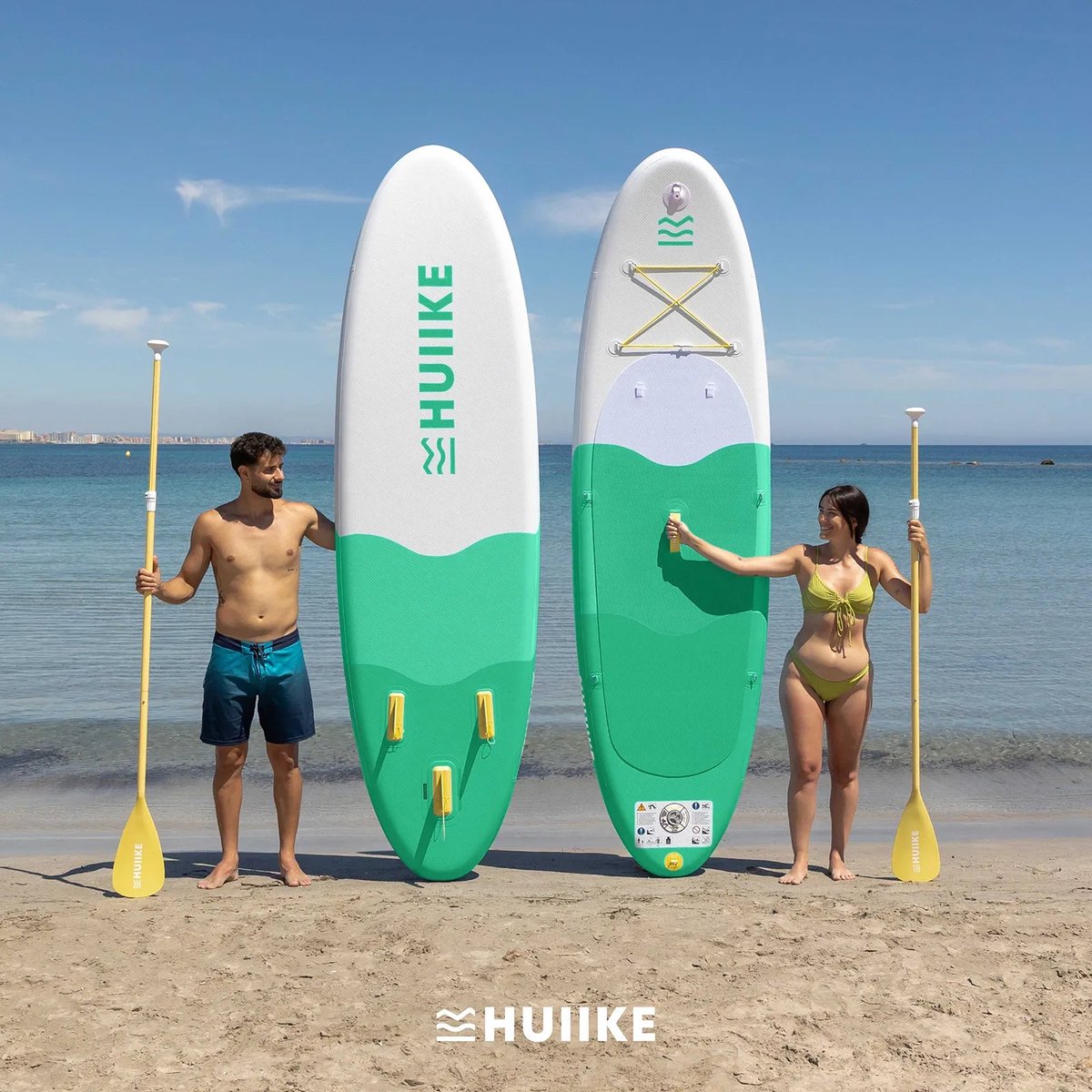 HUIIKE SUP Board - Opblaasbaar Paddle Board met Accessoires, Peddel, Vinnen, Pomp - Stand Up Paddle met Hoge Stabiliteit - 305 x 84 x 15 cm - Max. 130 kg – foto 7