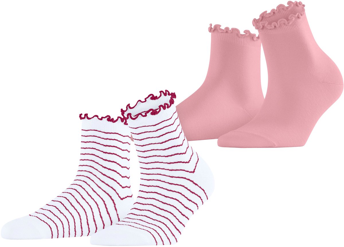 Esprit Wavy Line 2-Pack gedessineerd katoen Multipack Sokken dames veelkleurig - maat 35-38