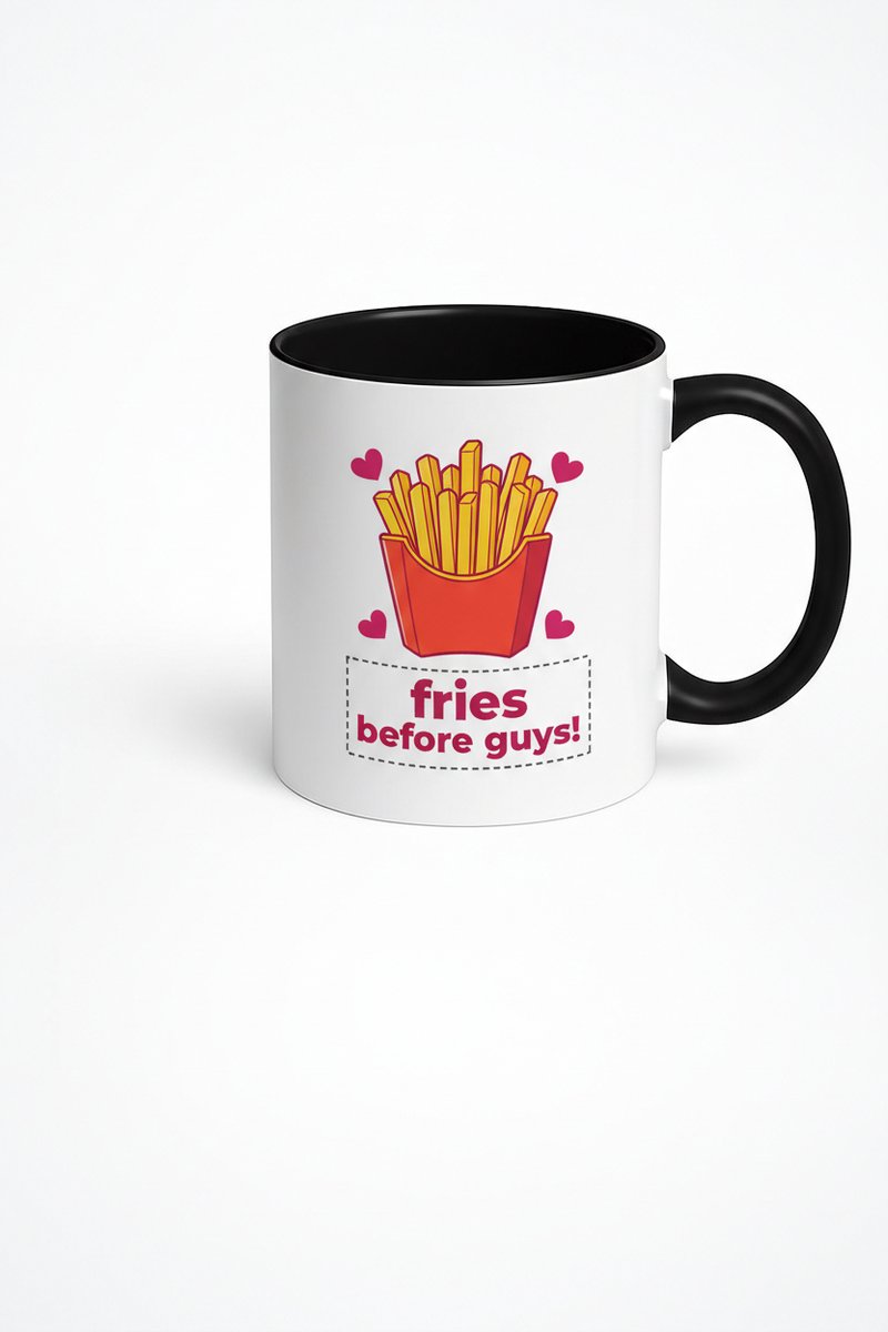 Fries Before Guys! Mok - Grappige Friet Liefde Beker - Uniek Statement Design