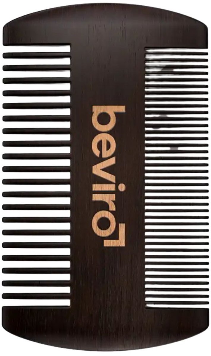 Beviro Pear Wood Beard Comb baardkam