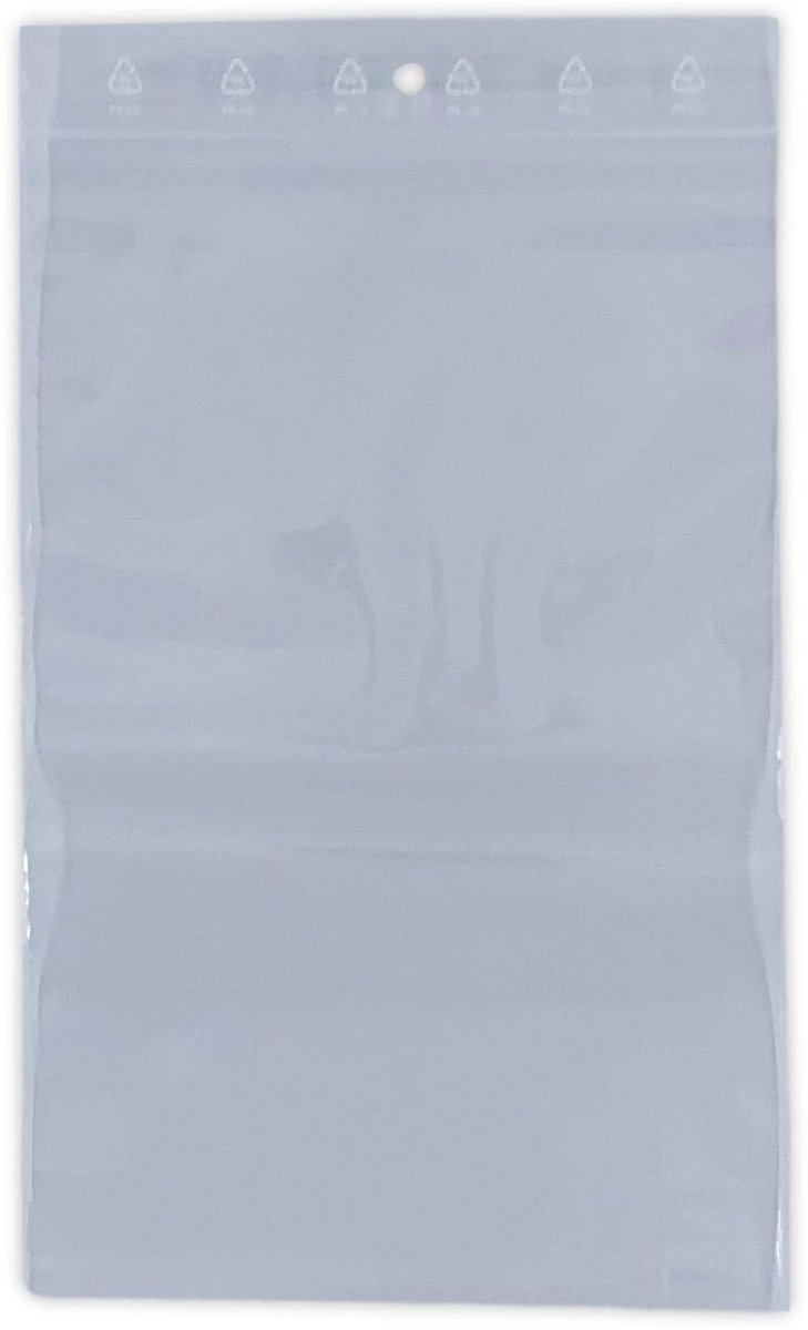 1000 hersluitbare zakjes met rits, 140x220 mm, voedselveilig
