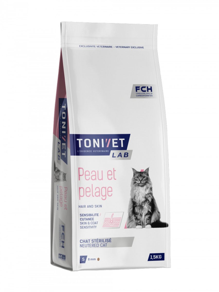Tonivet Tonivet Kat Adult Peau et Pelage Huid en vacht Zalm 5 Kg