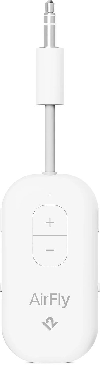 Twelve South AirFly Pro 2 – Geniet van In-Flight Entertainment met Draadloze Hoofdtelefoons – Koppel Twee Sets Draadloze Hoofdtelefoons voor Gedeeld Luisteren – Meer dan 25 Uur Batterijduur - Wit