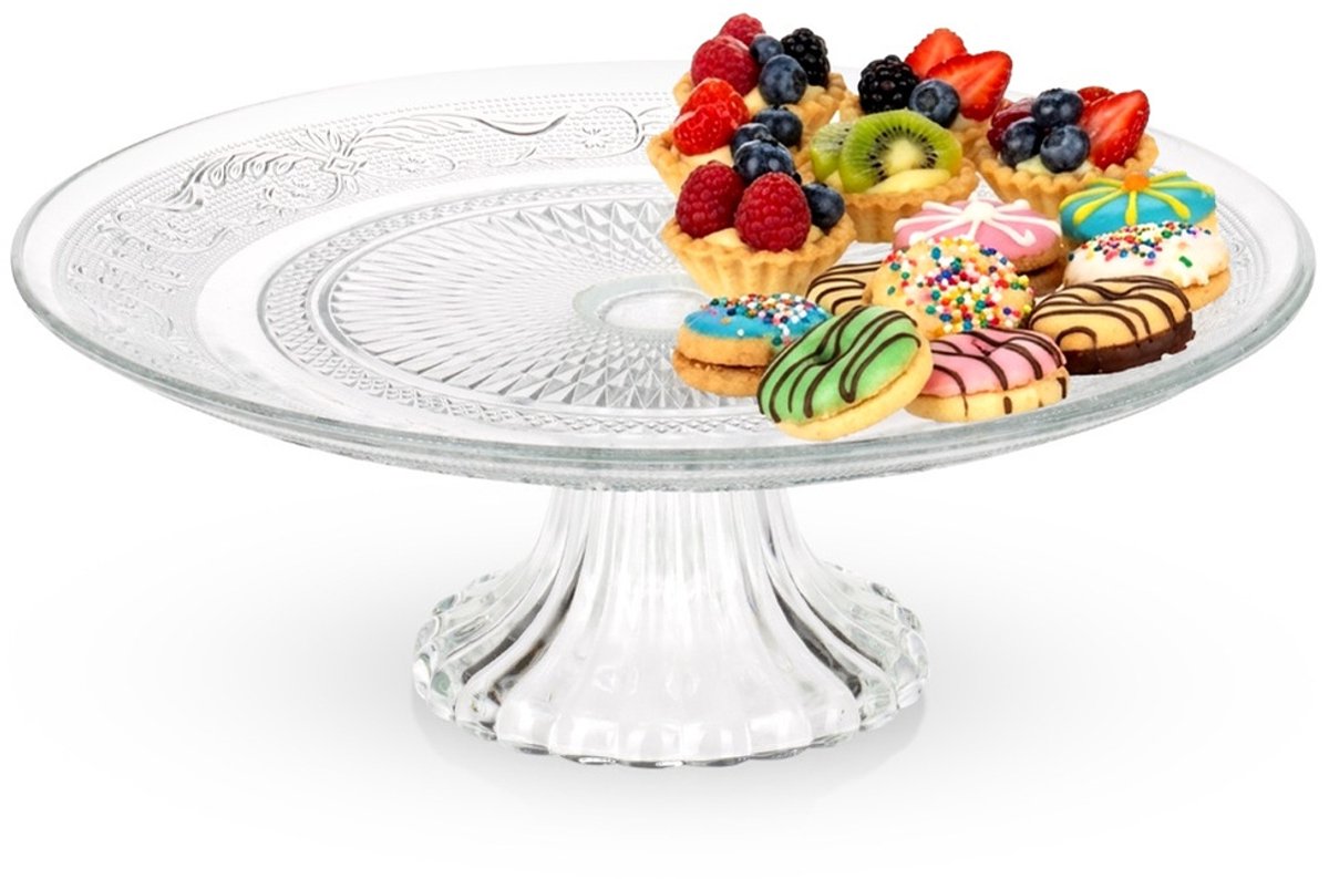 Taartplateau Glas op Voet 25 cm - Taart - Plateau - Cake Standaard