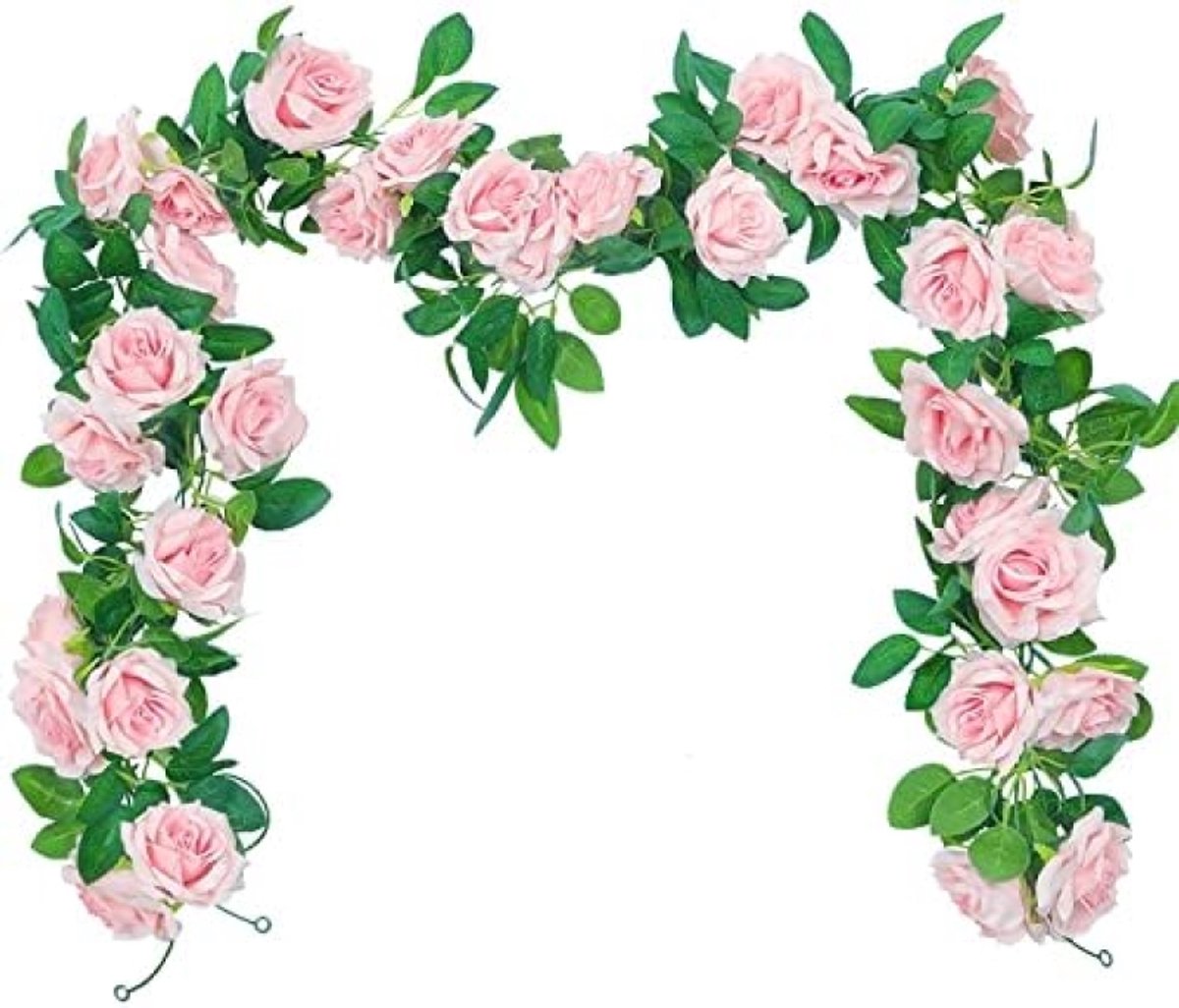 PromoHome Roze Bloemenslinger - 3 Stuks Kunstbloemen Decoratie
