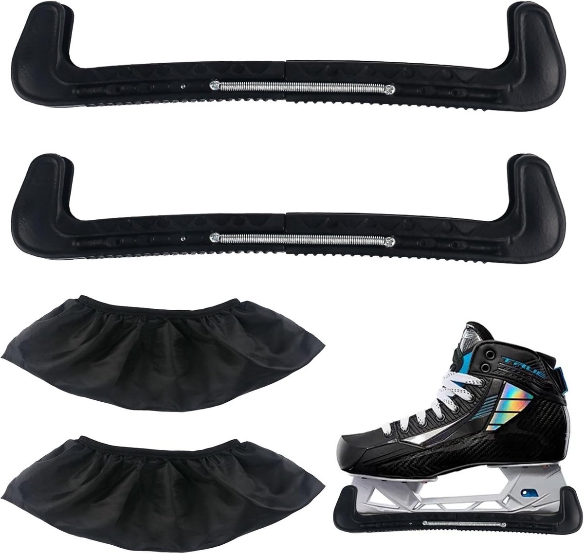 1 Paar Schaatsen – Verstelbare Schaatsen – Stofbeschermers – Harde Schaatsbeschermers – Elastische IJshockeykousen voor Vrouwen en Mannen
