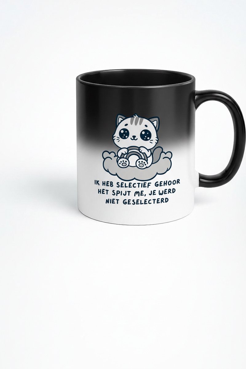 Grappige Magic Mug - Selectief Gehoor - Gepersonaliseerde Koffiemok Cadeau