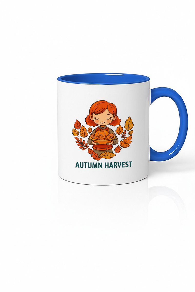 Herfst Oogst Mok - Keramische Koffiemok met Uniek Design