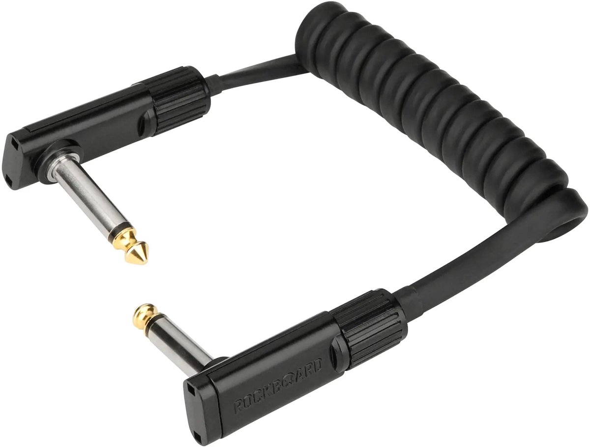 RockBoard Coiled Series Flat Patch Cable zwart 50 cm