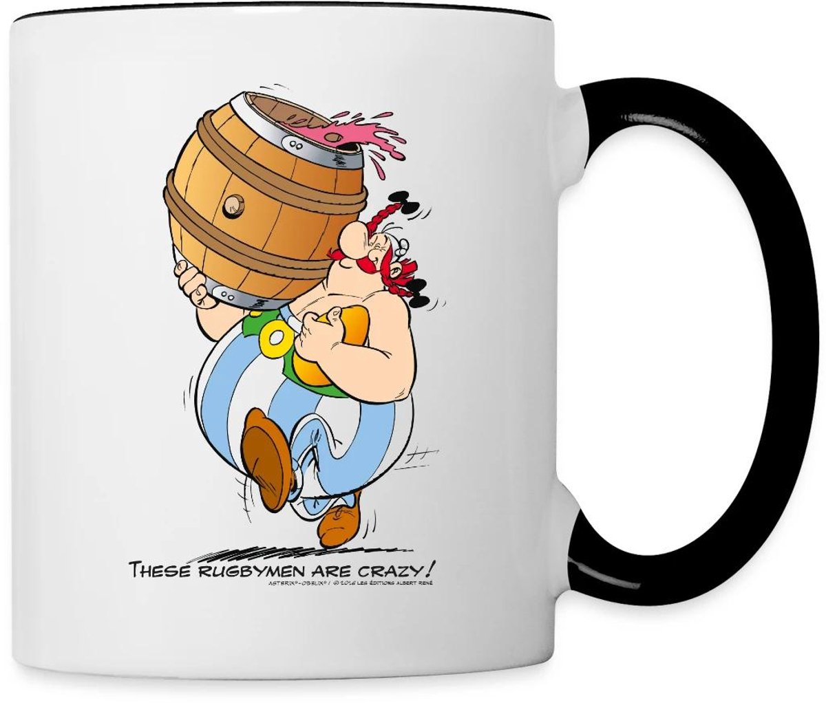 Asterix & Obelix Rugby Mannen Citaat Mok Tweekleurig