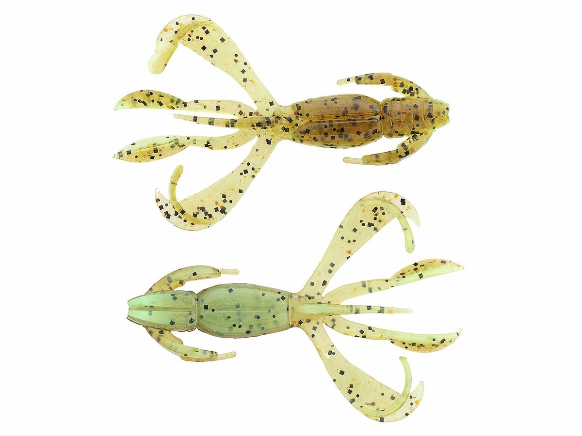 Keitech Crazy Flapper 2 (5 cm) Softbait - 8 stuks Green Pumpkin Chartreuse 401T