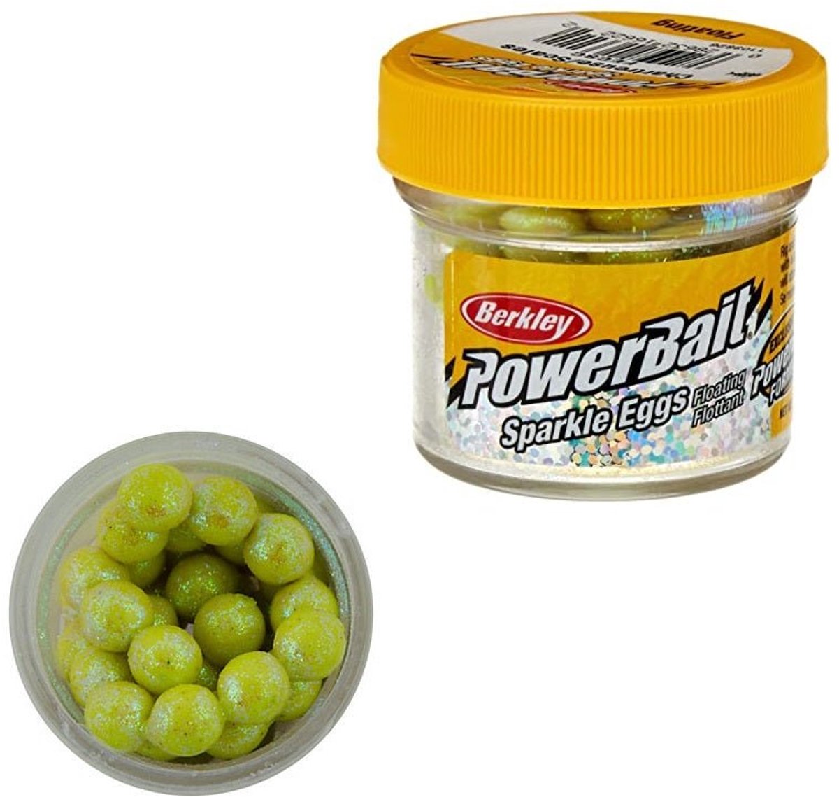 Berkley Powerbait Sparkle Power Eggs Floating Chartreuse - Scales
