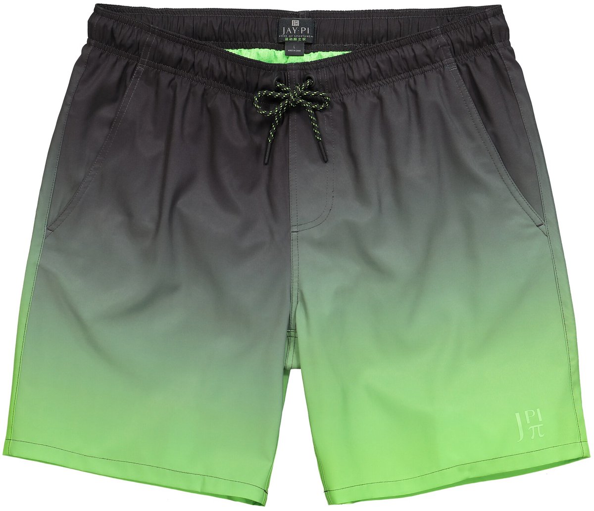 JAY-PI - Heren - Zwemshort beachwear elastische band batiklook - Grasgroen - Maat 8XL