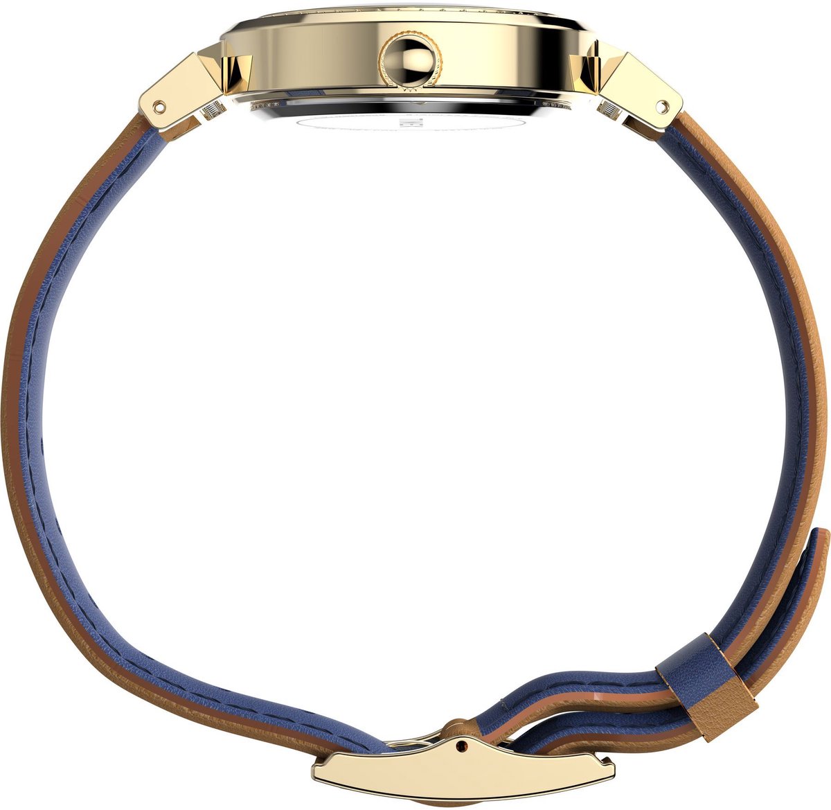 Timex Women's Dress Quartz Analoog Horloge Bruin Behuizing Gemaakt Van 100% Legering En Een Armband Van 100% Leer 12 mm TW2W49000AJ, TW2W618006I, TW2W621006I