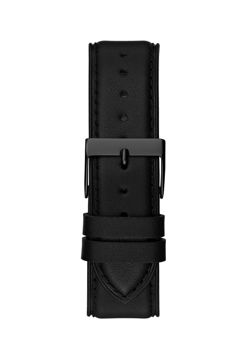 Guess Geared Up Quartz Analoog Horloge Zwart Case: 100% Recycled Steel | Armband: 100% Genuine Leather 44 mm U1429G3M