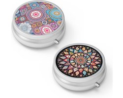 2 stuks Pill Box 3 Compartments Medicine Pill Box, Portable Medicine Tablet Vitamin Holder Organizer for Wallet Bag Travel Gift