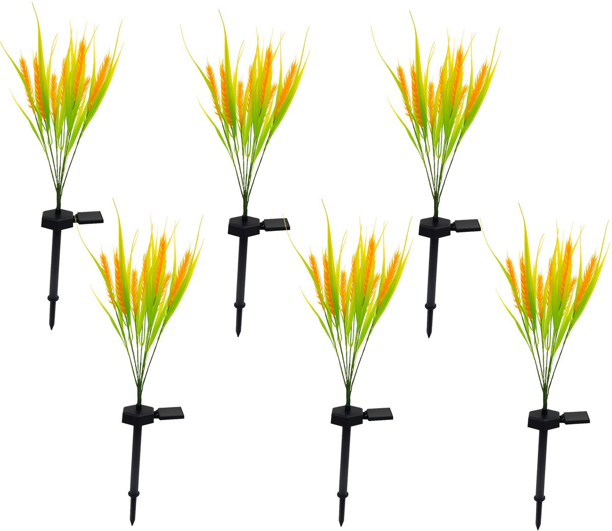 Set van 6 plantenlampen op zonne-energie H58CM FERNY