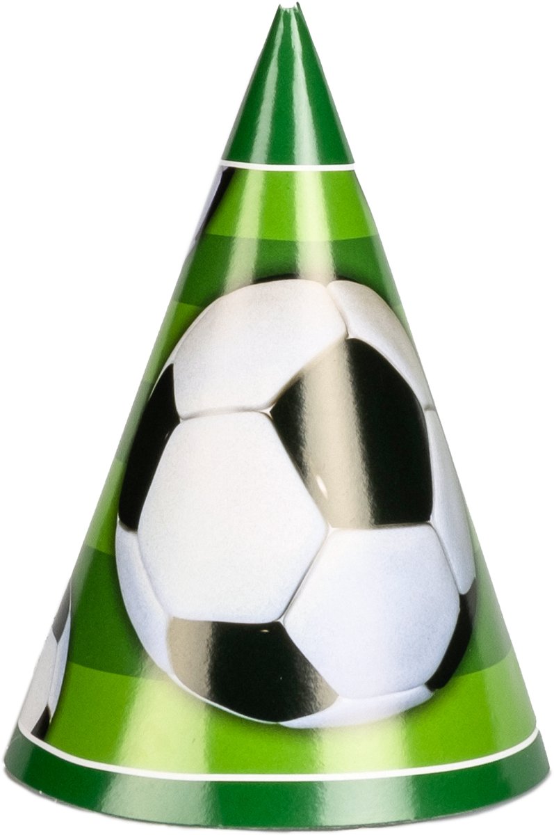 UNIQUE - 8 Voetbalhoeden van Karton 3D Bal