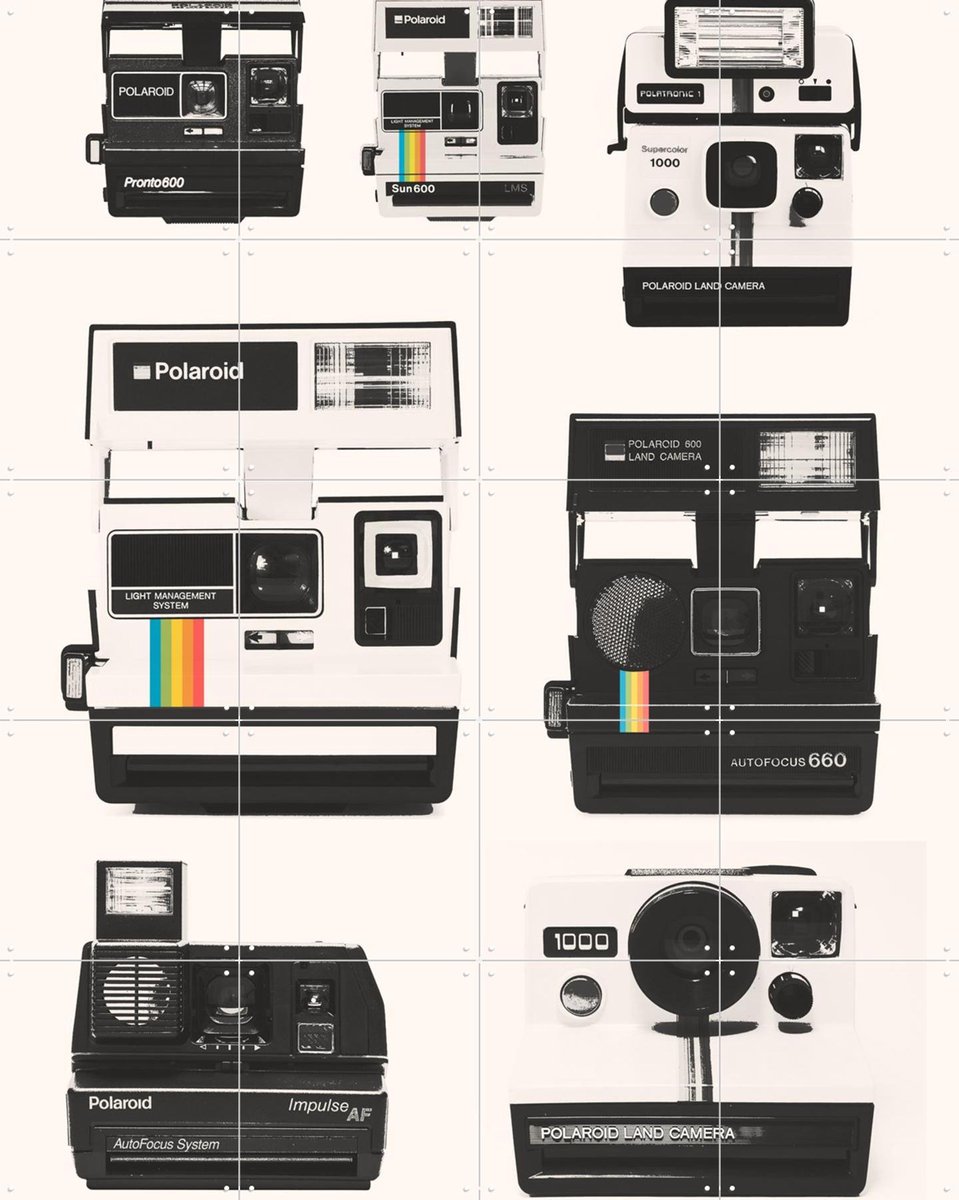 IXXI Instant Camera Collection, Florent Bodart - 80 x 100 cm - Gratis ophangtool - Grote wanddecoratie en posters - Illustraties, Fotografie, Vintage